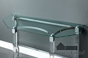 Clear/chrome contemporary coffee table additional photo 2 of 8