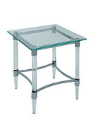 Clear/chrome contemporary coffee table by Furniture of America additional picture 8