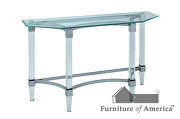 Clear/chrome contemporary coffee table by Furniture of America additional picture 9