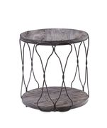 Gray Industrial Coffee Table w Twisted Metal Frame by Furniture of America additional picture 3