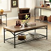 Industrial glam natural oak finish coffee table by Furniture of America additional picture 2