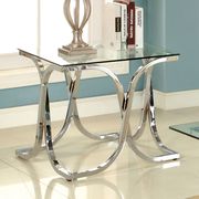 Chrome Contemporary Coffee Table w/ X-shaped base by Furniture of America additional picture 3