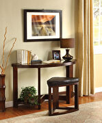 Dark walnut transitional round coffee table w/ 4 stools by Furniture of America additional picture 2