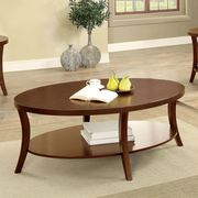 Brown Cherry Transitional 3 Pc. Table Set by Furniture of America additional picture 2