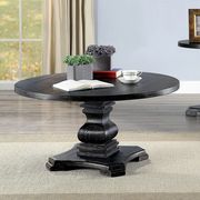Antique Black Round Traditional Style Coffee Table by Furniture of America additional picture 3