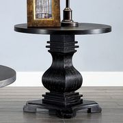 Antique Black Round Traditional Style Coffee Table by Furniture of America additional picture 4