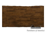 Walnut wood construction coffee table w/ cross x-legs by Furniture of America additional picture 4
