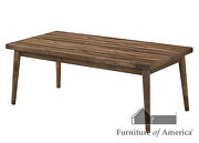 Rustic top w/ wood grain print coffee table by Furniture of America additional picture 3
