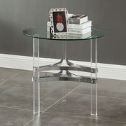 Chrome/Glass Contemporary Round Coffee Table additional photo 3 of 3