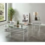 Chrome/Acrylic/Glass Contemporary Coffee Table by Furniture of America additional picture 3
