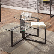 Multi table glass top design coffee table by Furniture of America additional picture 3