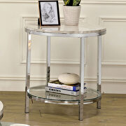 Two in one white and chrome metal construction coffee table by Furniture of America additional picture 3