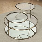 Tiered design round tempered glass tops coffee table by Furniture of America additional picture 2