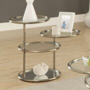 Tiered design round tempered glass tops coffee table by Furniture of America additional picture 3