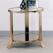 Champagne glass top glam style coffee table by Furniture of America additional picture 2