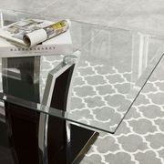 Glass top / chrome trim contemporary coffee table by Furniture of America additional picture 4