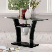 Glass top / chrome trim contemporary coffee table by Furniture of America additional picture 7