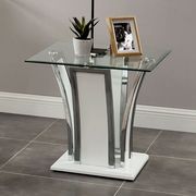 Glass top / chrome trim contemporary coffee table by Furniture of America additional picture 2