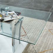 Glass top / chrome trim contemporary coffee table by Furniture of America additional picture 8