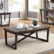 Dark Oak/Gray Industrial Coffee Table by Furniture of America additional picture 2