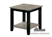 Two-tone design solid wood end table by Furniture of America additional picture 2