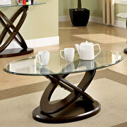 Dark walnut contemporary coffee table by Furniture of America additional picture 3
