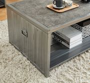 Hand Painted Silver/Black Industrial Coffee Table by Furniture of America additional picture 4