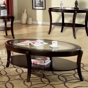 Espresso contemporary coffee table w/ glass top by Furniture of America additional picture 4