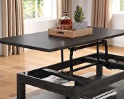 Antique black veneers rustic coffee table w/ lift-top by Furniture of America additional picture 3