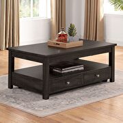 Antique black veneers rustic coffee table w/ lift-top by Furniture of America additional picture 8