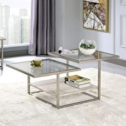 5mm tempered glass contemporary coffee table by Furniture of America additional picture 2