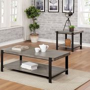 Gray Wash/Sand Black Industrial Coffee Table by Furniture of America additional picture 2