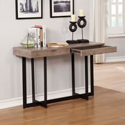 Gray Wash/Sand Black Industrial Coffee Table by Furniture of America additional picture 2