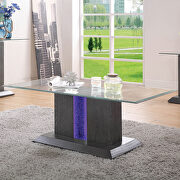 8mm tempered glass top coffee table with led by Furniture of America additional picture 2