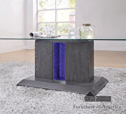 8mm tempered glass top coffee table with led by Furniture of America additional picture 12