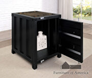 Container inspired design black metal construction coffee table by Furniture of America additional picture 3