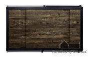 Container inspired design black metal construction coffee table by Furniture of America additional picture 4