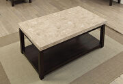 Dark walnut/ivory transitional coffee table by Furniture of America additional picture 6