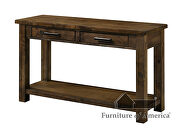 Antique oak rustic sofa table by Furniture of America additional picture 2