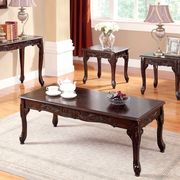 Dark cherry traditional 3 pc. table set additional photo 2 of 2
