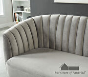Gray flannelette contemporary chair additional photo 2 of 3