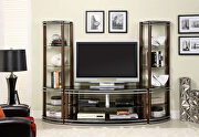 Brown/silver metal construction contemporary 52 with glass top by Furniture of America additional picture 3