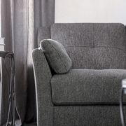 Gray Contemporary Sofa in Linen Like Fabric additional photo 2 of 8