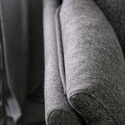 Gray Contemporary Sofa in Linen Like Fabric additional photo 3 of 8