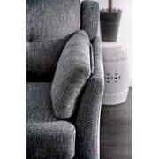 Linen like fabric contemporary sectional in gray additional photo 5 of 9
