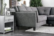 Linen like fabric contemporary sectional in gray by Furniture of America additional picture 7