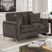 Touch of modernity and a visually striking silhouette linen-like fabric sofa additional photo 5 of 5