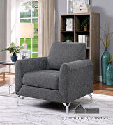 Gray linen-like fabric contemporary sofa by Furniture of America additional picture 10
