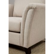 Ivory Contemporary Sofa w/ Nailhead Trim by Furniture of America additional picture 4