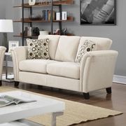 Ivory Contemporary Sofa w/ Nailhead Trim by Furniture of America additional picture 6